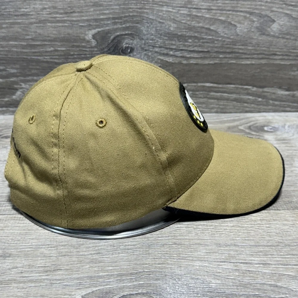 Guntec USA Hat Cap‎ Strap Back Mens Khaki Black Patch Embroidered Advertising